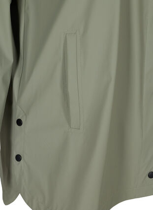 Manteau de pluie avec capuche et poches, Vetiver, Packshot image number 3