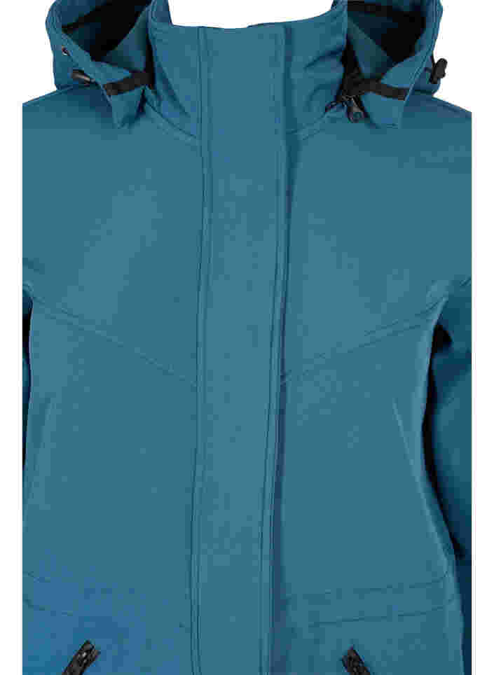 Lange softshell jas met capuchon, Stargazer Solid, Packshot image number 2