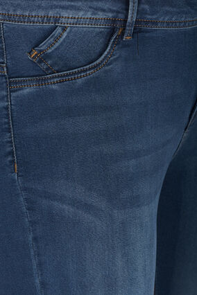 Extra slim fit Amy jeans met hoge taille, Blue d. washed, Packshot image number 2