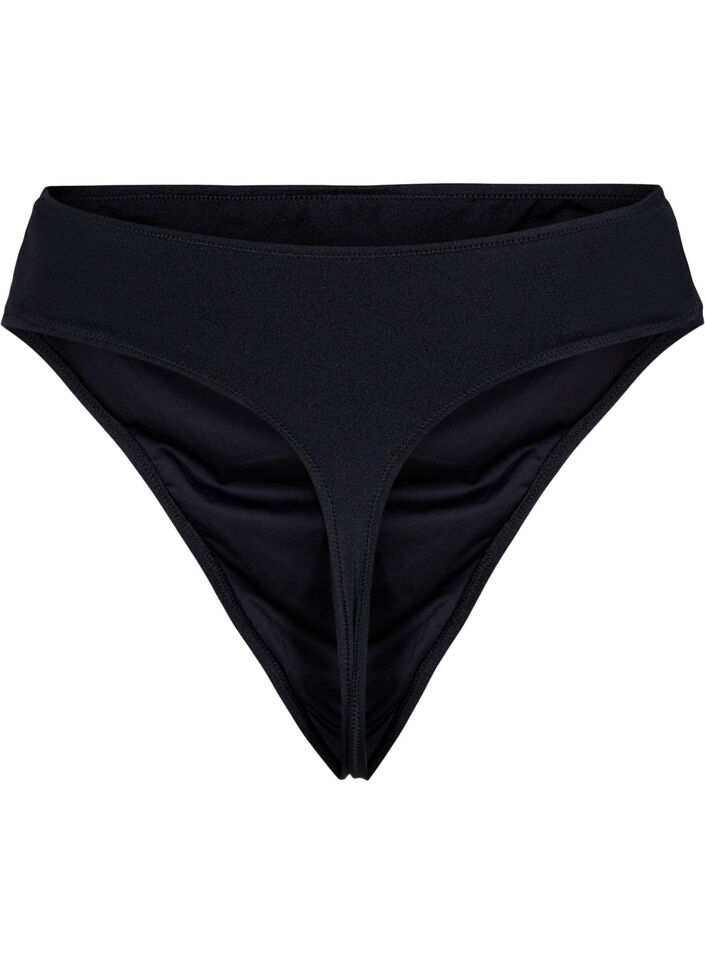 Bikini string met normale taille, Zwart, Packshot image number 1