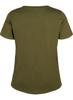Katoenen t-shirt met opdruk op de voorkant, Ivy Green MADE WITH, Packshot image number 1