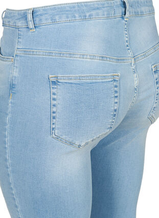 Super slim fit Amy jeans met hoge taille, Light blue denim, Packshot image number 3