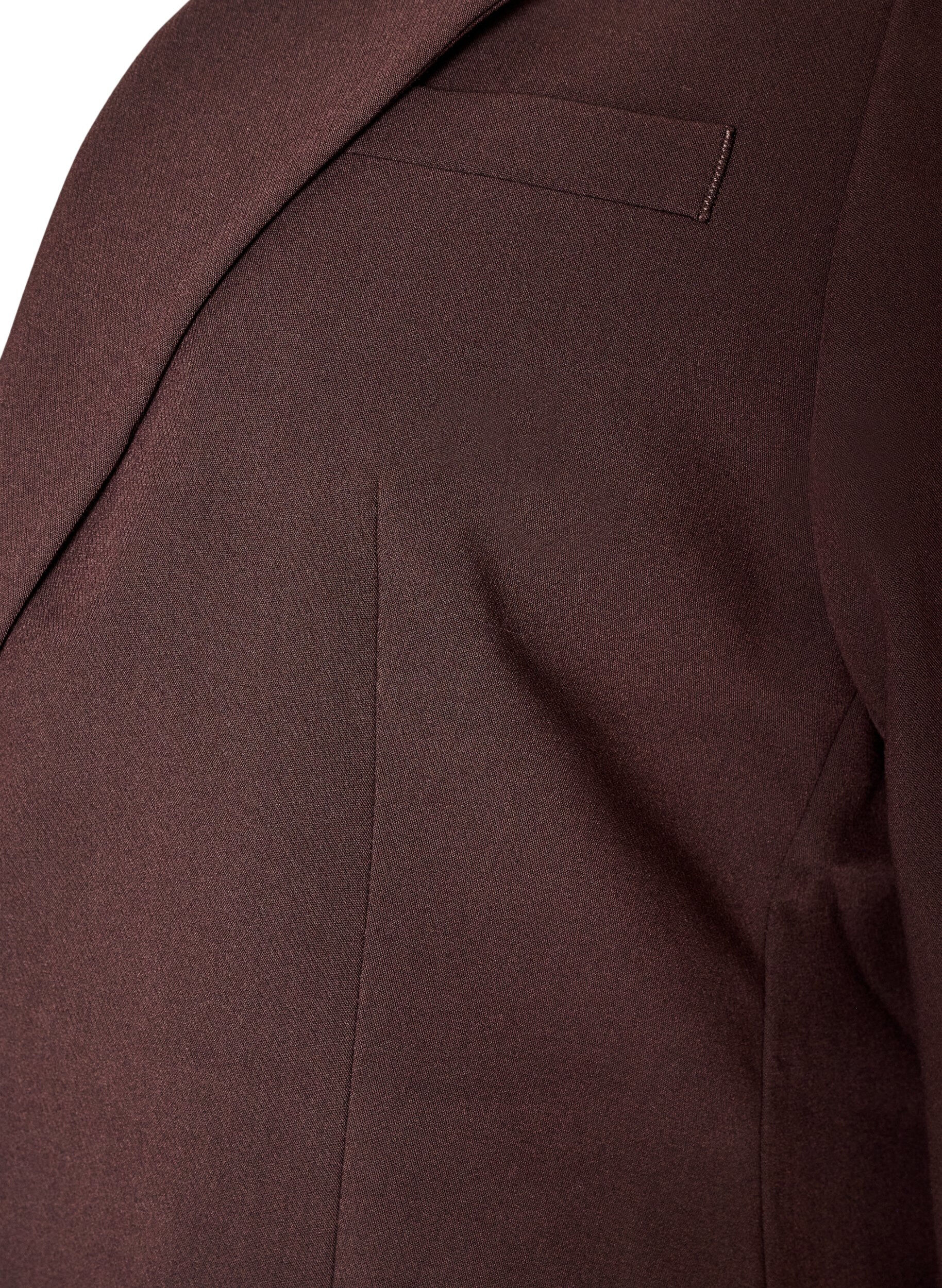 ZizziKlassieke blazer met een enkele knoopsluiting, Bruin, Packshot image number 4