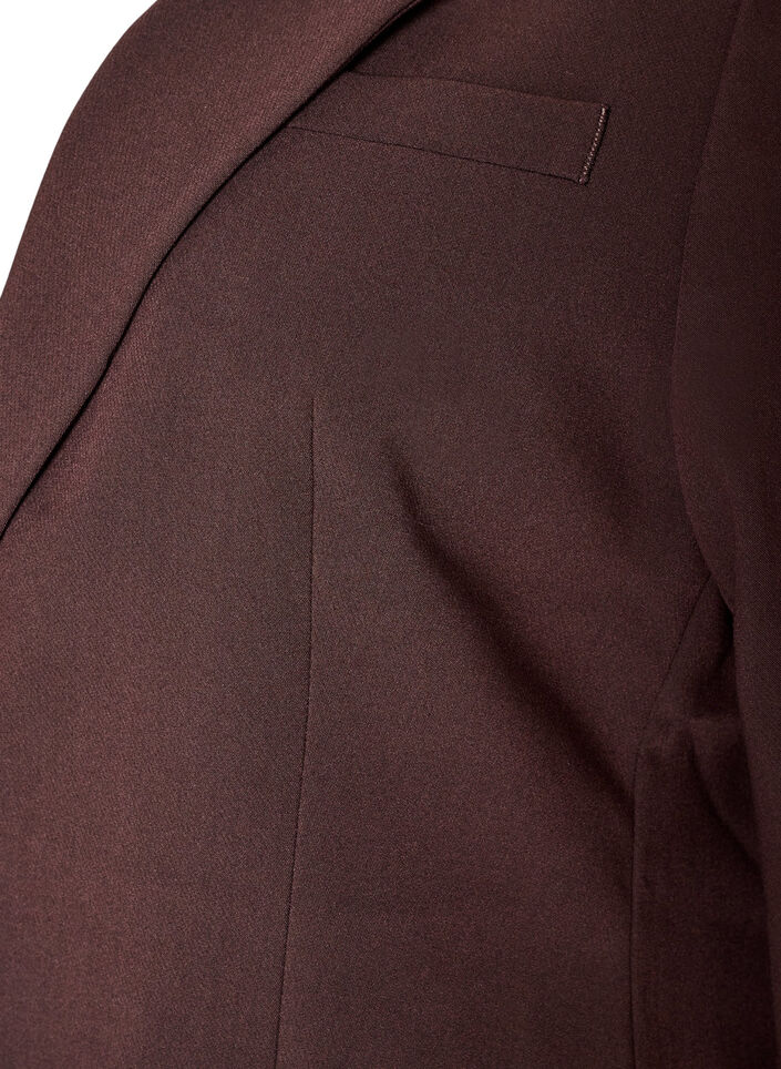 Klassieke blazer met een enkele knoopsluiting, Bruin, Packshot image number 4