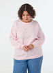 Blouse en maille &agrave; petits pois, Rose, Model image number 0