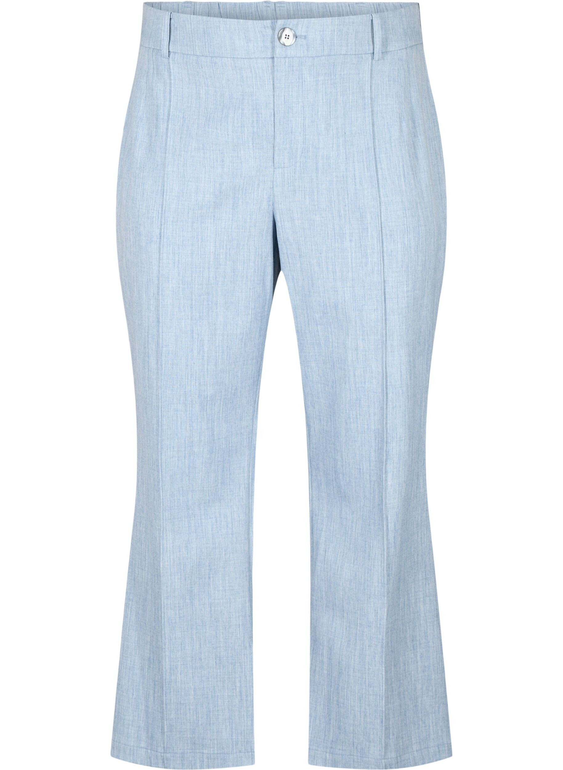 ZizziGem&ecirc;leerde broek met elastiek en knoopsluiting, Infinity , Packshot image number 0