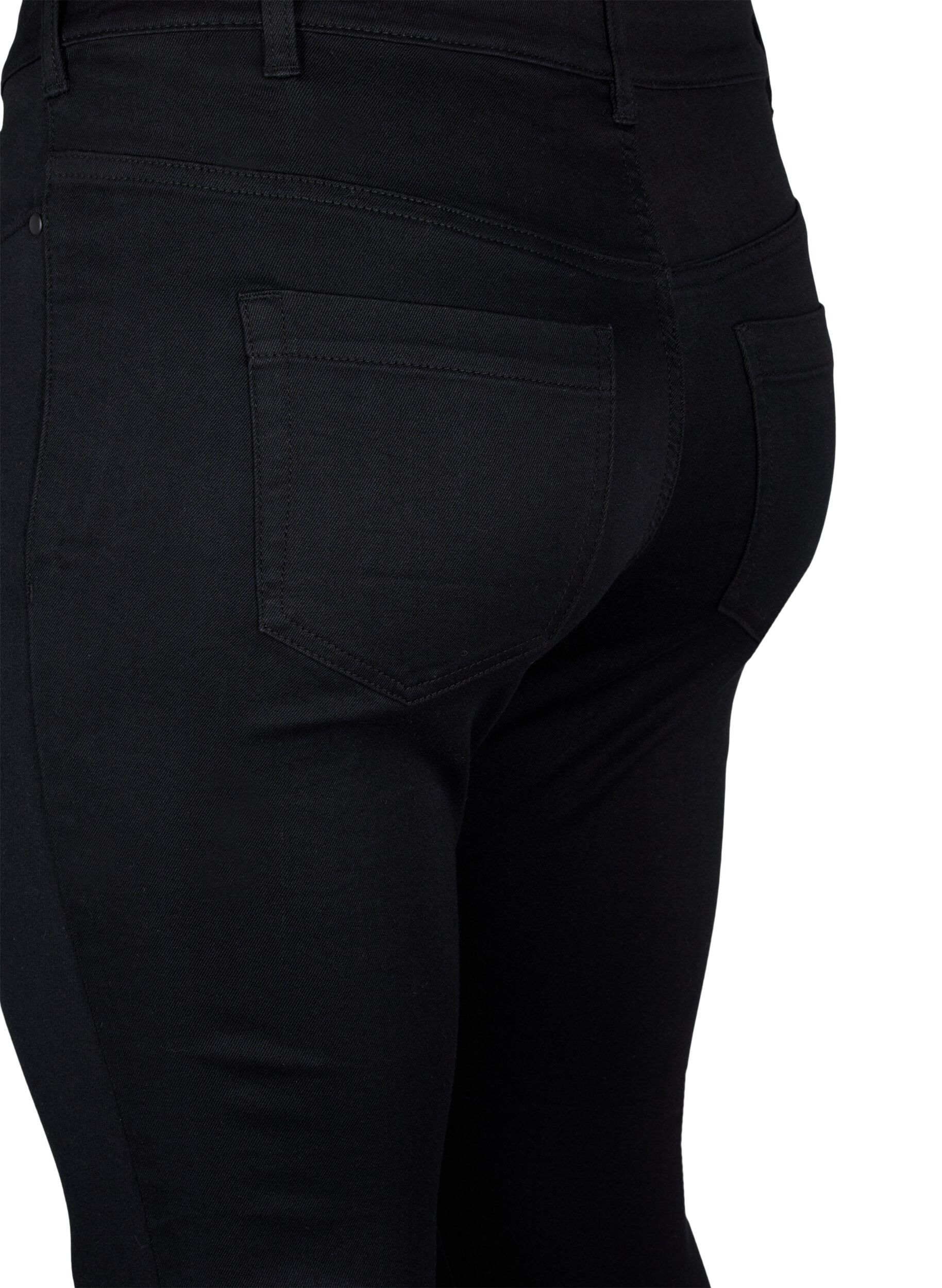 ZizziViona jeans met normale taille, Zwart, Packshot image number 3