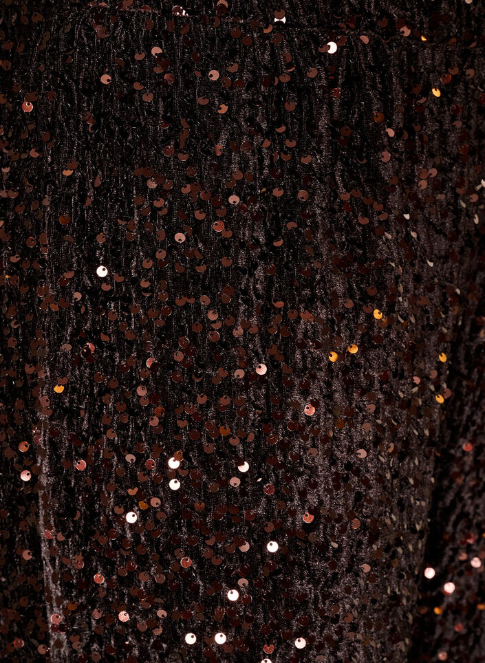 Pantalon &agrave; coupe ample avec sequins, Marron, Packshot image number 2