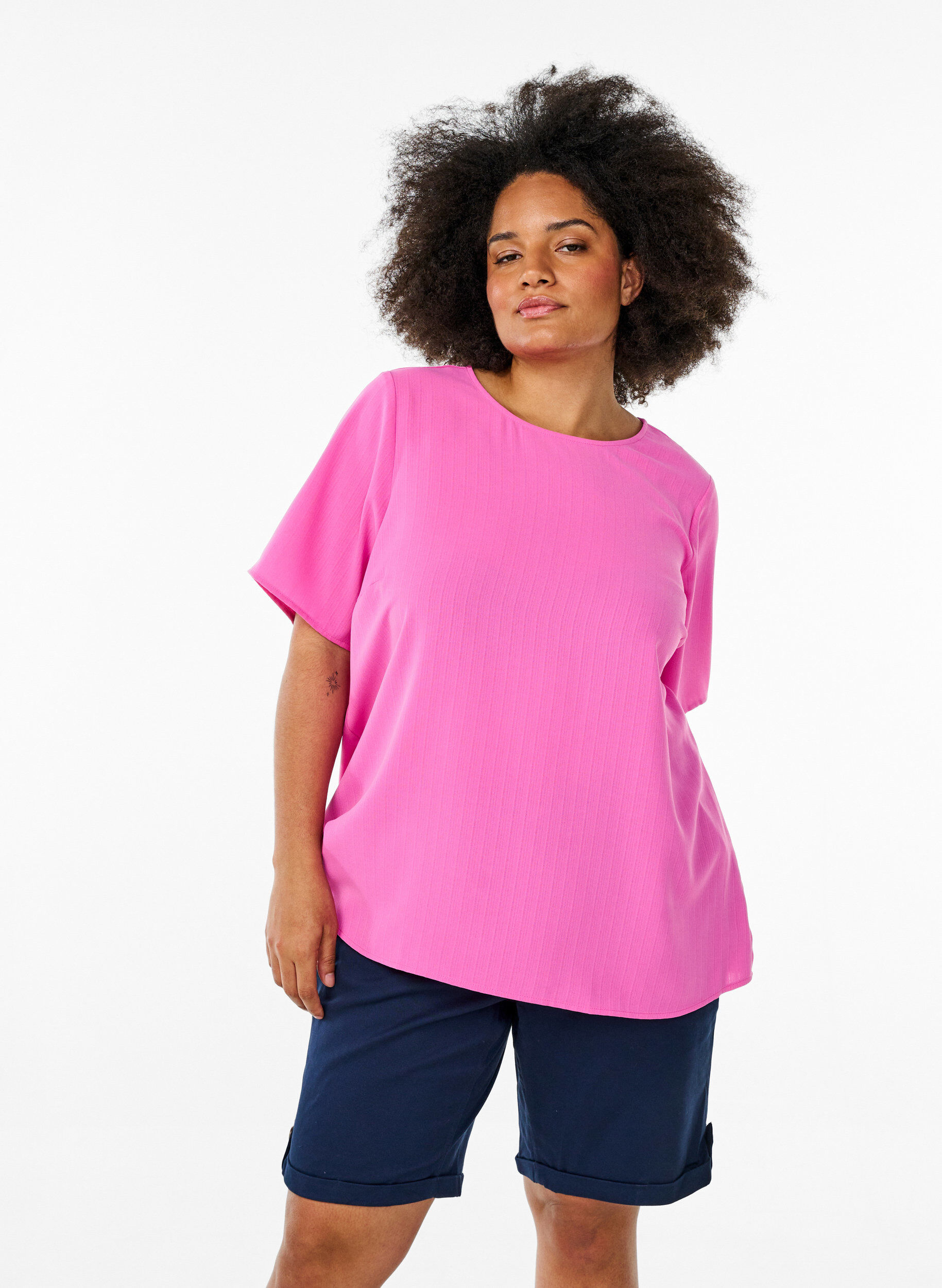 ZizziChino shorts met zakken, Blauw, Model image number 0