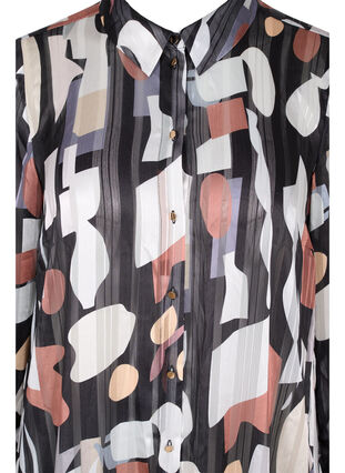 Robe chemise imprimée avec smock, Graphic AOP, Packshot image number 2