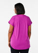 Sportief t-shirt met korte mouwen en v-hals, Paars, Model image number 2