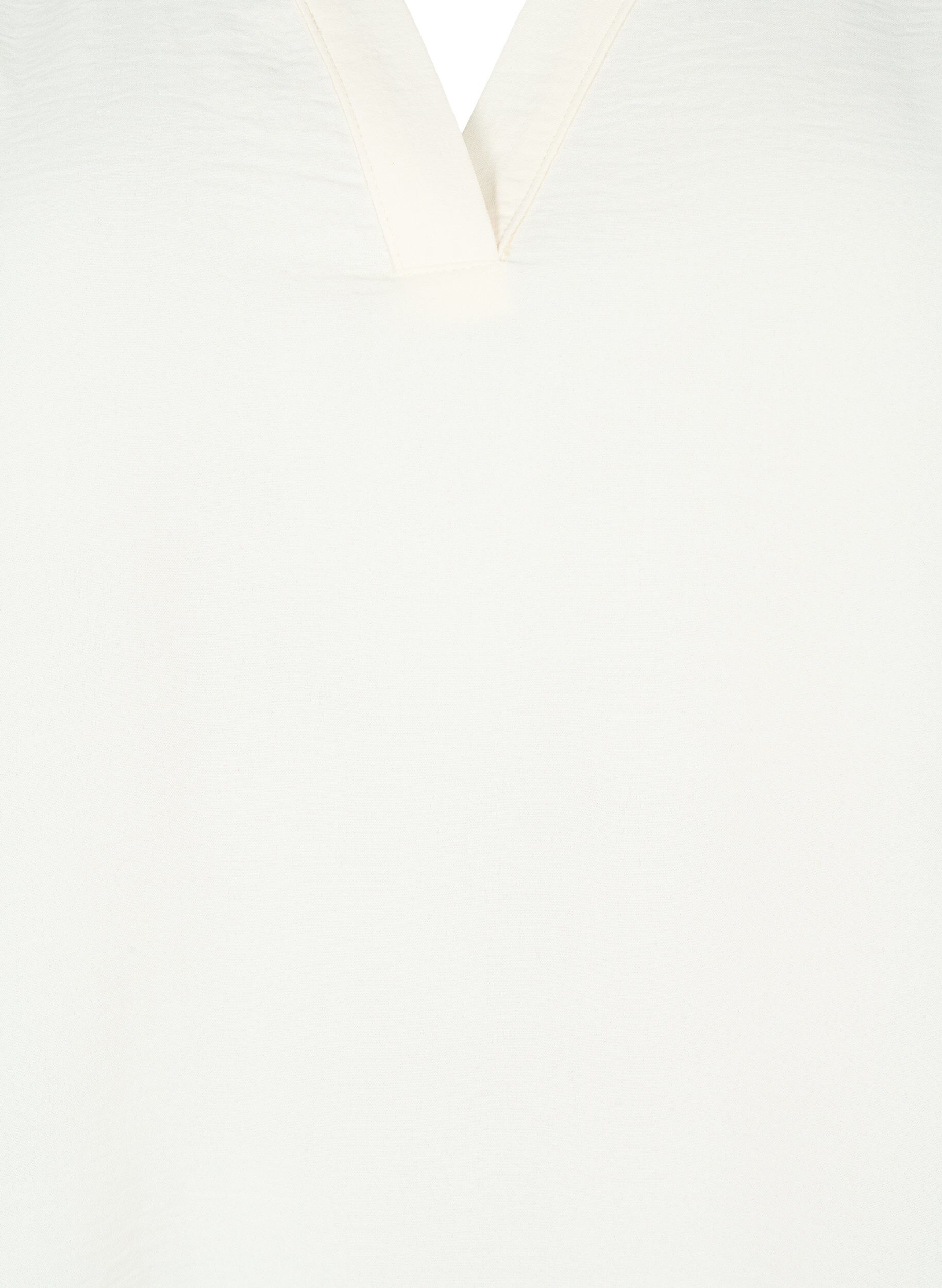 ZizziMouwloze top met kreukeffecten, Vanille, Packshot image number 2