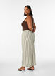 Pantalon large en lin et viscose, Vanille, Model image number 1