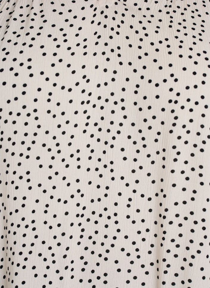 Gedessineerde viscose blouse met ruches, Vanille, Packshot image number 2