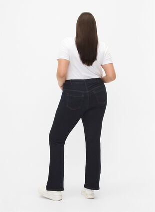 Ellen bootcut jeans met hoge taille, Raw Unwash, Model image number 1