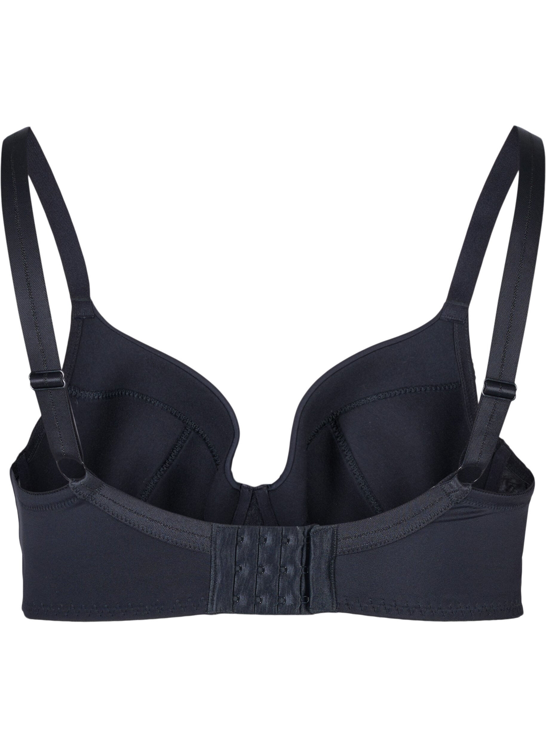 Zizzi Soutien-gorge &agrave; armatures avec rembourrage et dentelle, Black, Packshot image number 1
