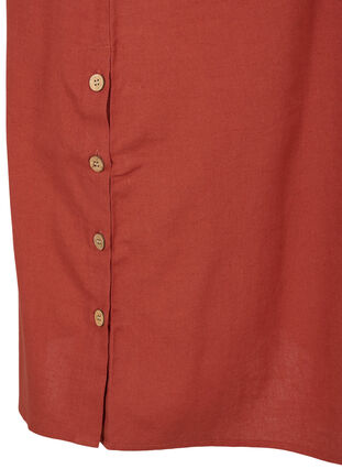 Robe en coton à manches 3/4 et boutons, Burnt Henna, Packshot image number 3