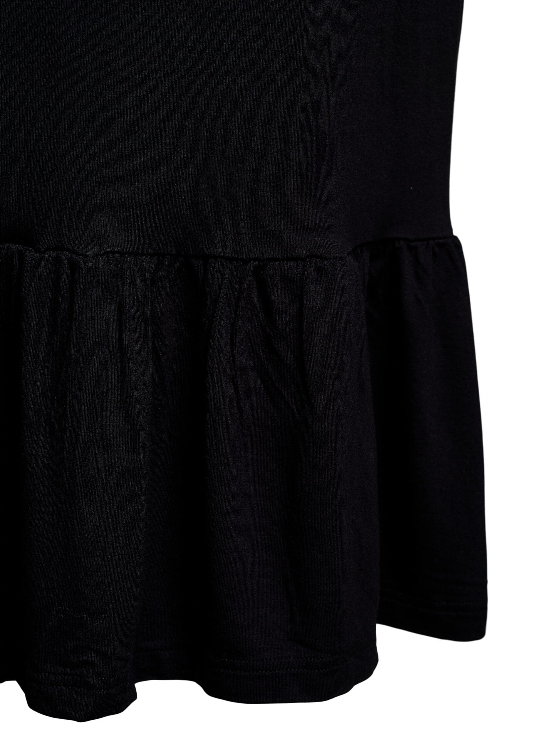 Zizzi Robe de plage en viscose avec bretelles tress&eacute;es, Noir, Packshot image number 3