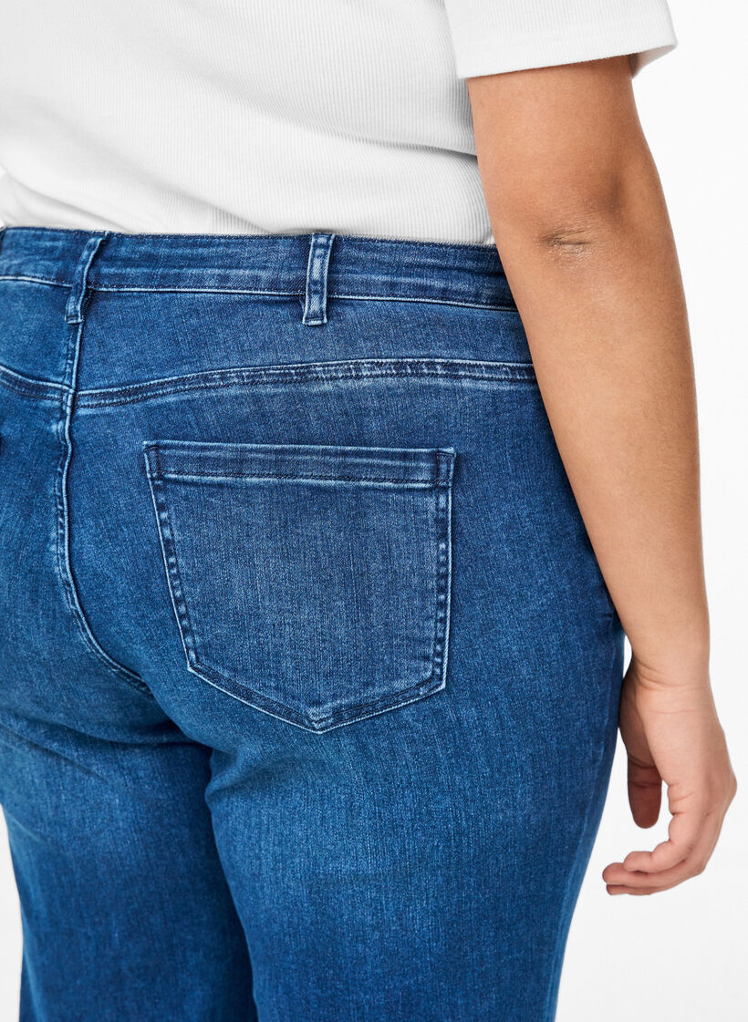 High-waist bootcut jeans, Blauw, Model image number 2