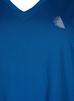 T-shirt de sport ample avec col en V, Blue Opal, Packshot image number 2