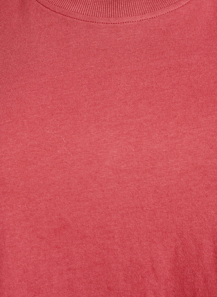 Basic katoenen T-shirt met ronde hals, Rood, Packshot image number 2