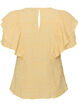 Blouse avec texture smock&eacute;e et manches &agrave; volants, Jaune clair, Packshot image number 1