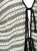 Cardigan en crochet avec ceinture à nouer, Black White, Packshot image number 2