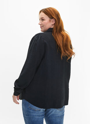 Shirt met lange mouwen van Tencel ™ Modal, Black, Model image number 1