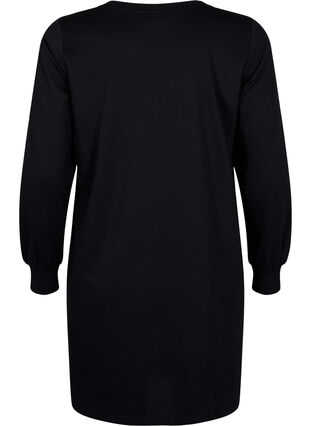 Robe de survêtement avec de la dentelle, Black, Packshot image number 1