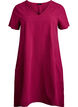 Katoenen jurk met korte mouwen, Rood, Packshot image number 0
