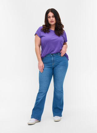 T-shirt en mélange coton, Ultra Violet, Model image number 2