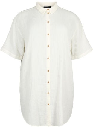 Shirt met korte mouwen en knopen, Off-White, Packshot image number 0