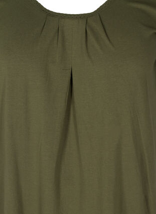 Katoenen jurk met korte mouwen , Ivy Green, Packshot image number 2
