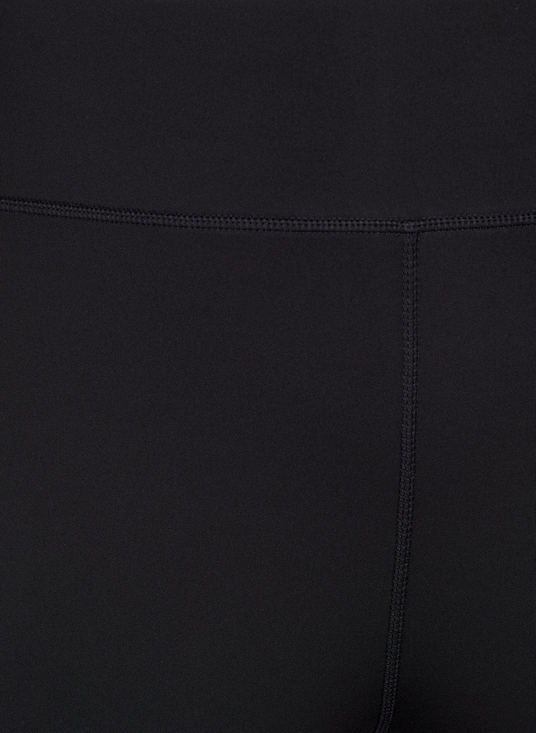 ZizziLange strakke sport shorts met logo, Black, Packshot image number 2