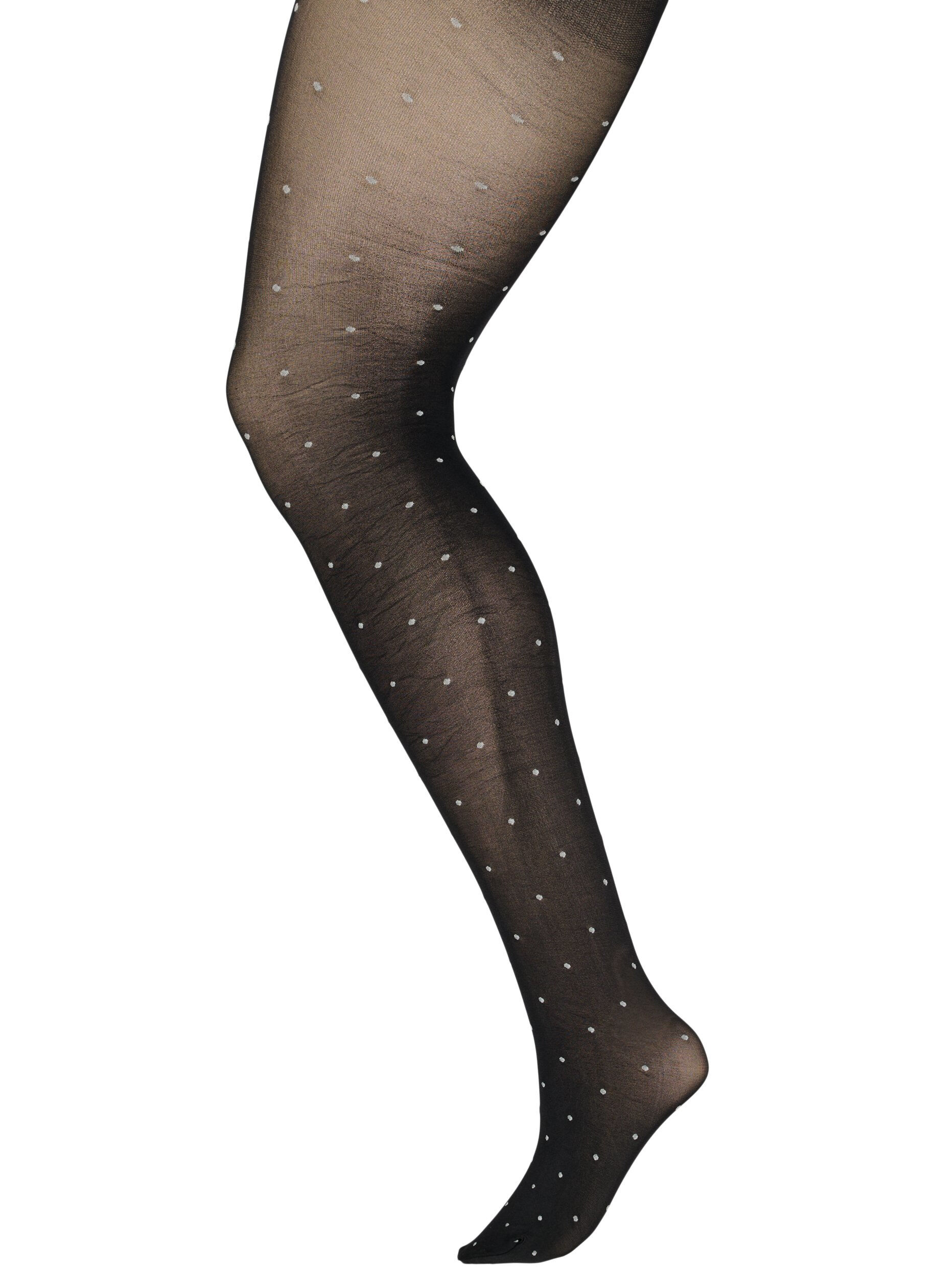 Zizzi Collants de 70 deniers avec des points., Black w. Dot, Packshot image number 0