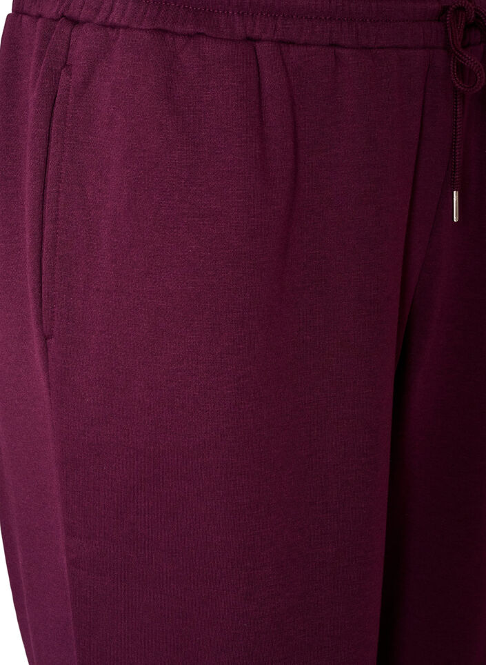 Sweatpants met hoge taille en trekkoord, Paars, Packshot image number 2