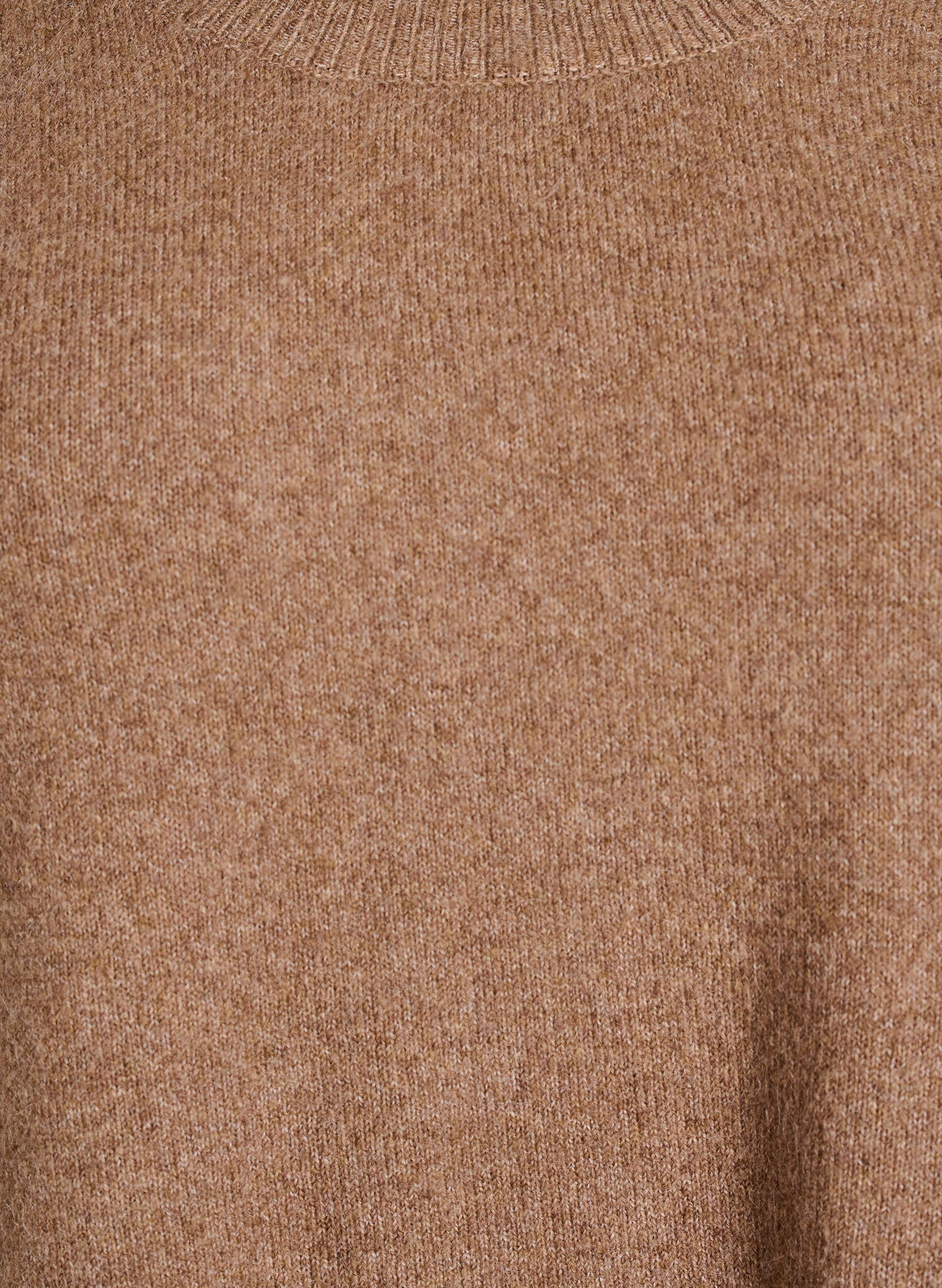 ZizziLange gebreide blouse met balknopen, Bruin, Packshot image number 2