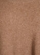 Lange gebreide blouse met balknopen, Bruin, Packshot image number 2
