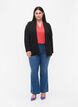 Open blazer met 3/4 mouwen, Black, Model image number 2