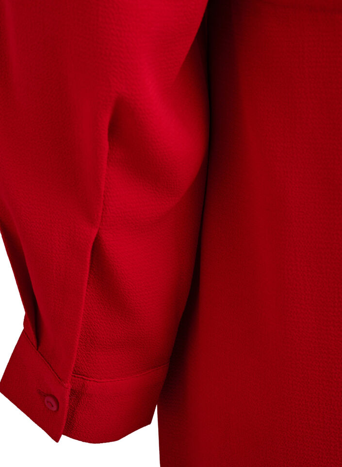 Knielange jurk met strikceintuur, Rood, Packshot image number 4