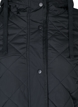 Gewatteerde 2-in-1 jas met afneembare mouwen, Black, Packshot image number 2