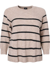 Blouse à rayures en tricot, Simply Taupe Mel., Packshot