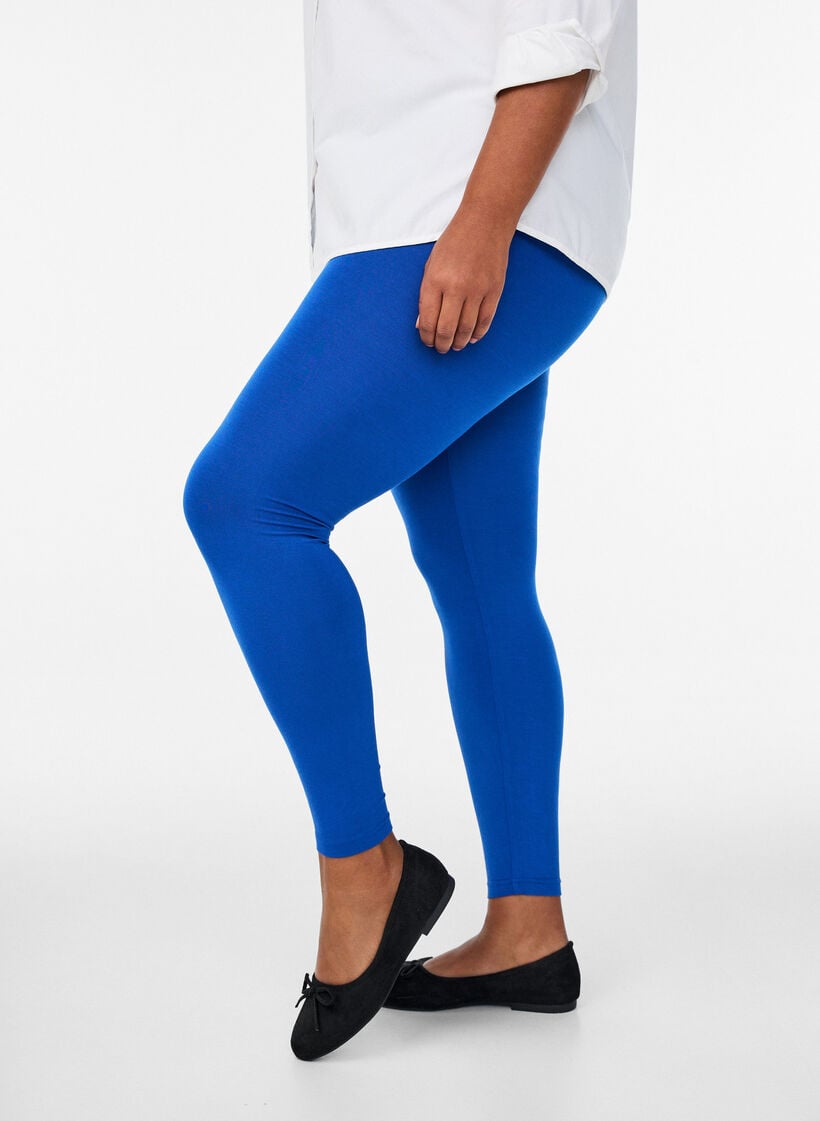 Basic legging in viscose, Blauw, Model image number 0