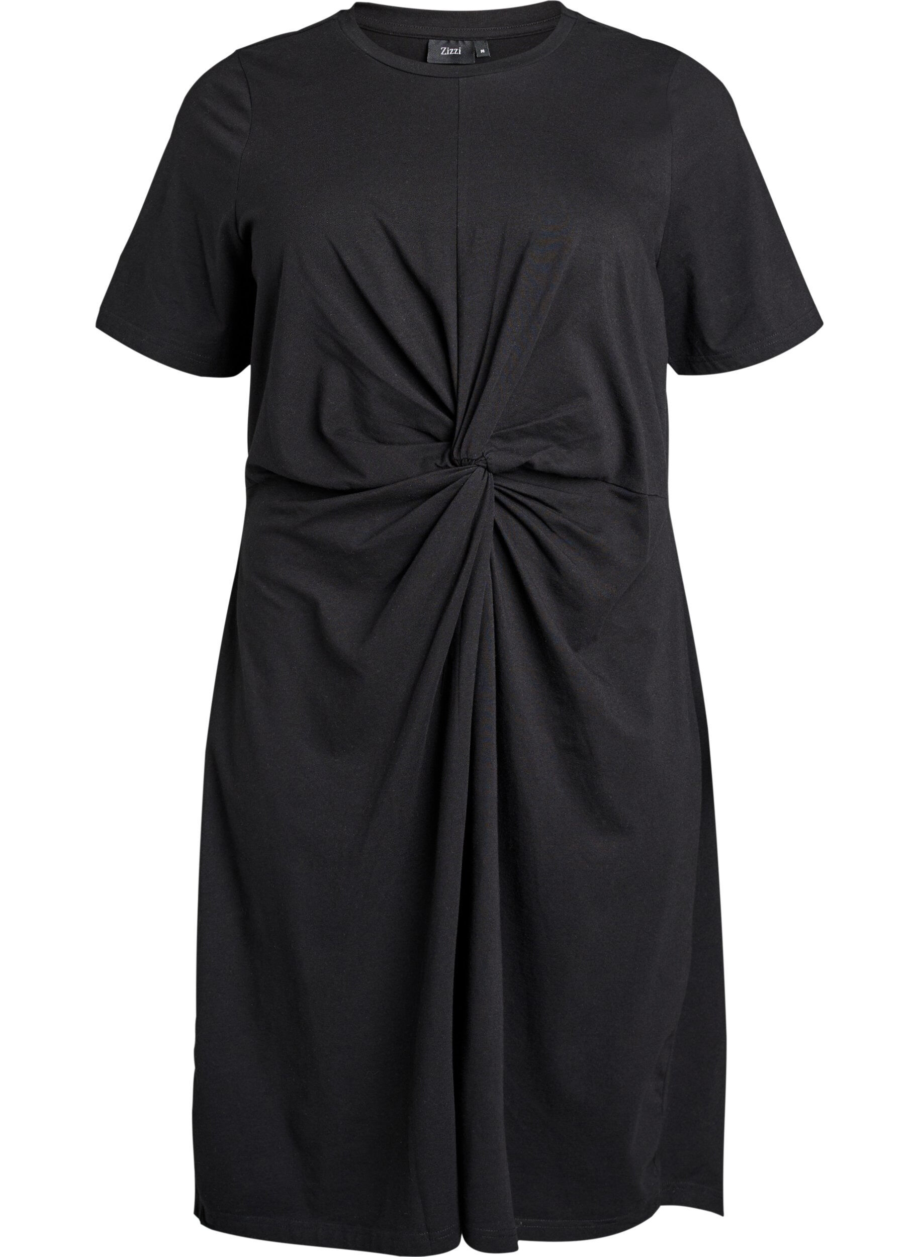 Robe en coton avec d&eacute;tail torsad&eacute;