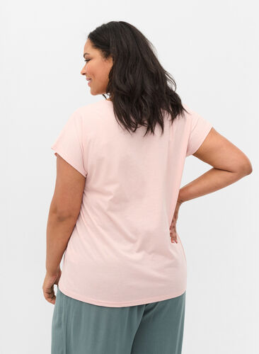 T-shirt en mélange coton, Rose Smoke, Model image number 1