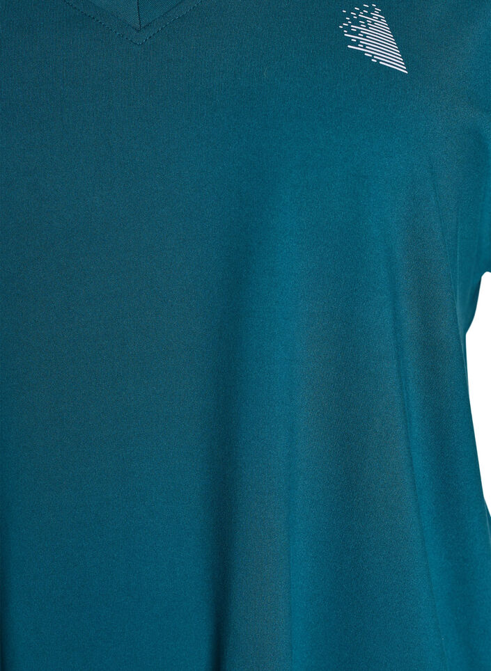 Losvallend sport T-shirt met V-hals, Groen, Packshot image number 2