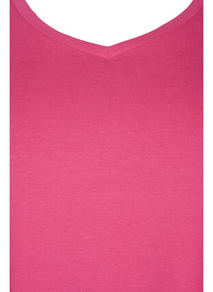 T-shirt en coton uni basique, Hot Pink, Packshot image number 2