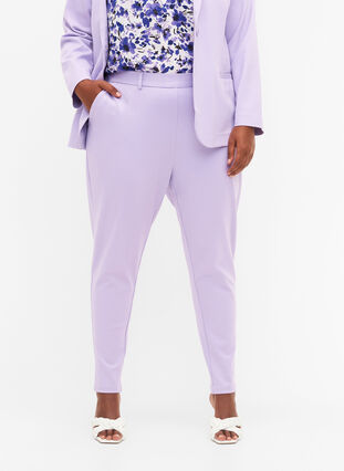 Cropped broek met zakken, Purple Rose, Model image number 2
