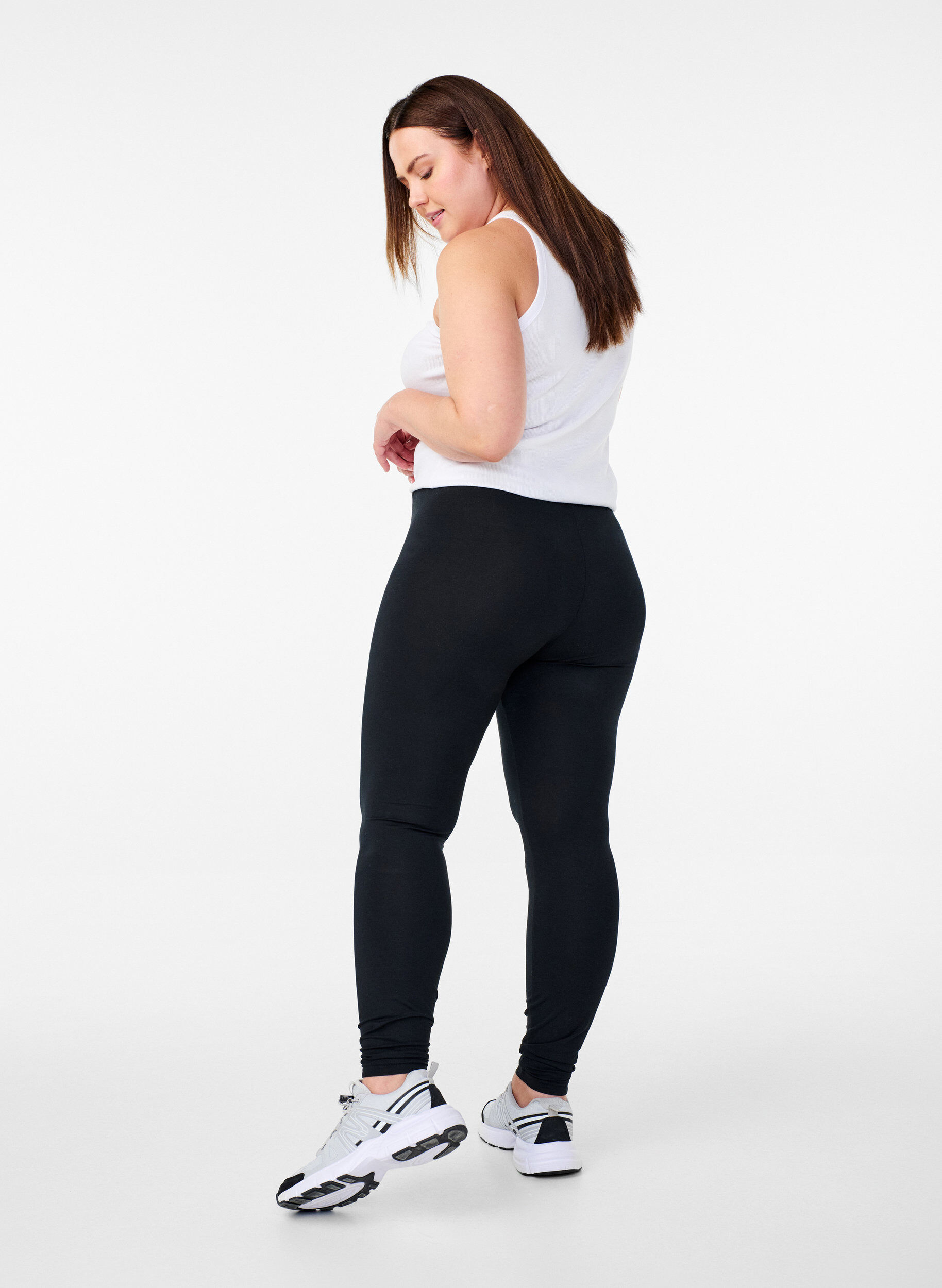 Zizzi Legging Basic long, Noir, Model image number 2