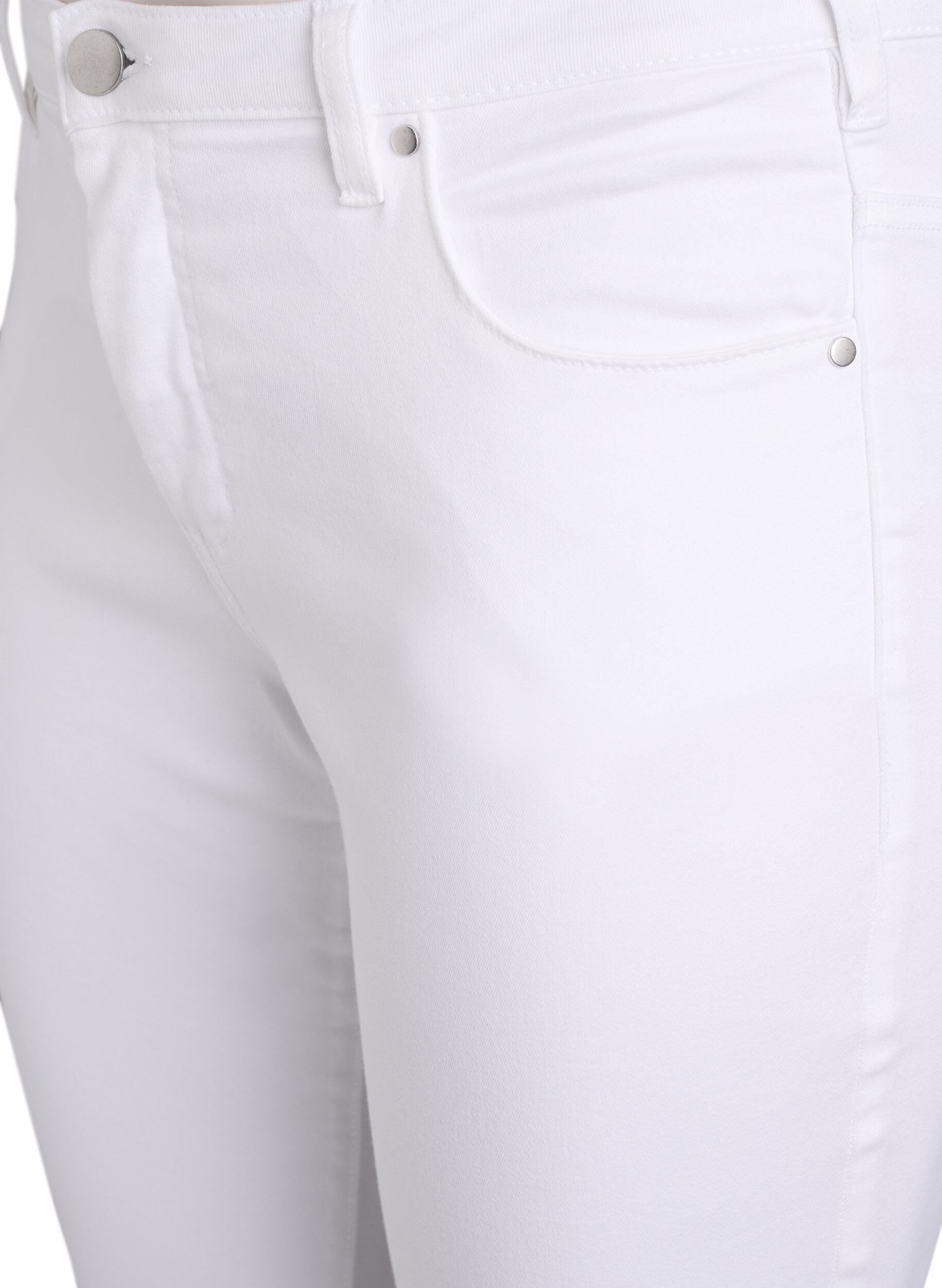 ZizziSlim fit Emily jeans met normale taille, Wit, Packshot image number 2